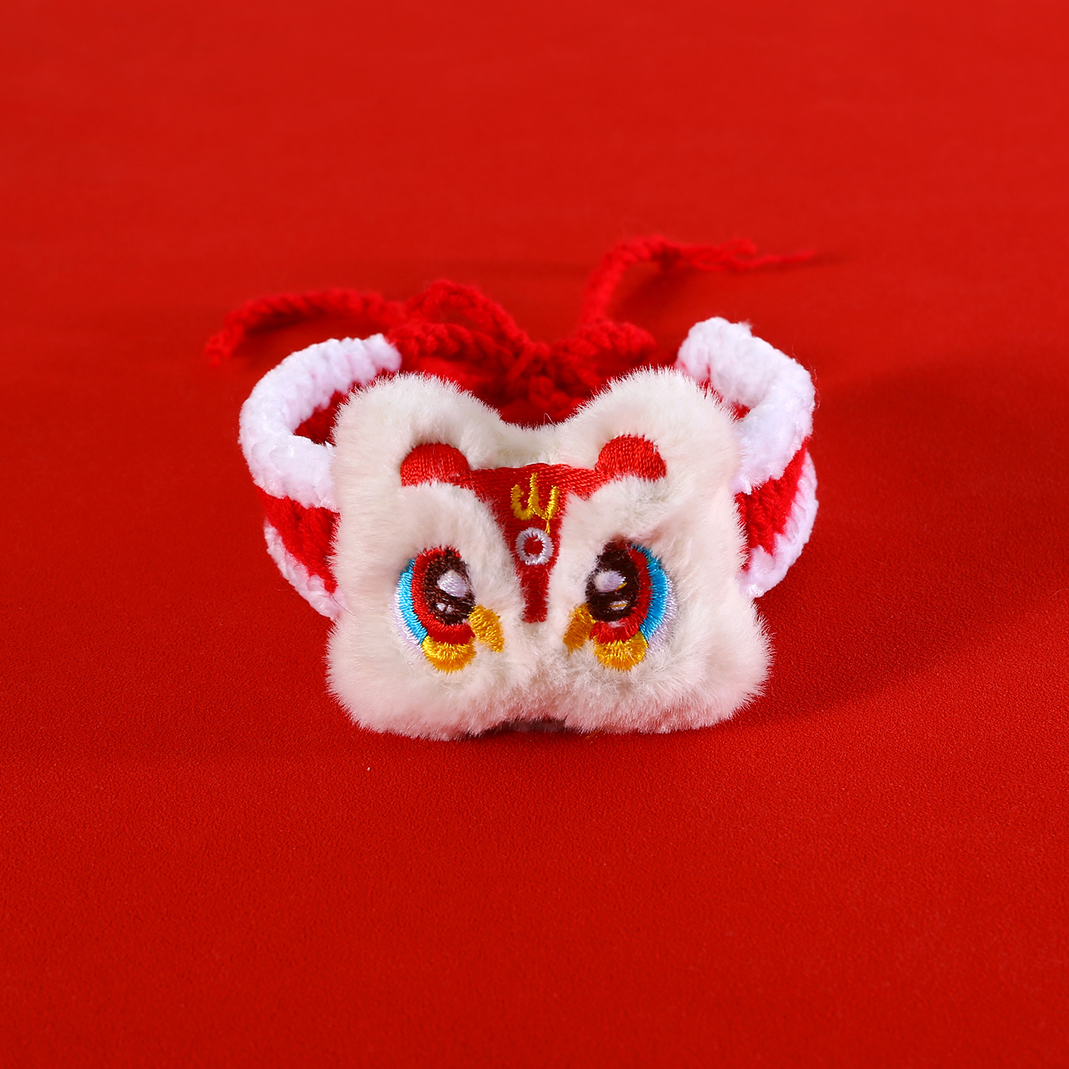 2024 dragón año mascota collar de dibujos animados peluche despertar león gancho de mano lana gato perro bufandas de Año Nuevo Festival de Primavera
