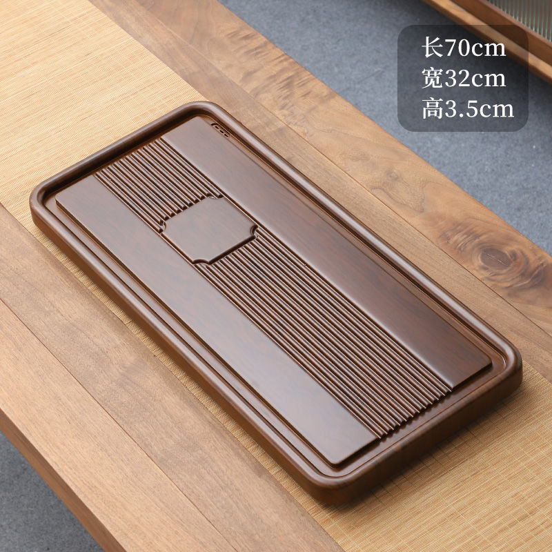 Placa de té de madera sólida, mesa de té simple de oficina, mesa de té china, almacenamiento y drenaje de agua, mesa de té eléctrica