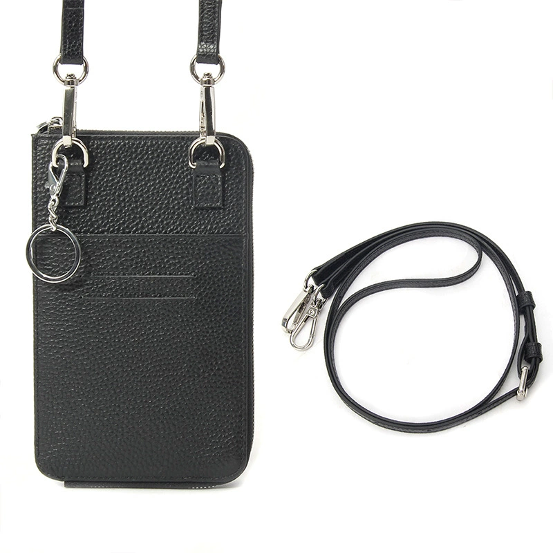 Summer phone bag, trend universal small one-shoulder bag, 2023 collection, genuine leather
