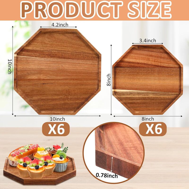 Japanese Style Solid Wood Dining Tray Household Dining Table Food Storage Dinner Plate Outdoor Cheese Plate Desktop Storage Tray