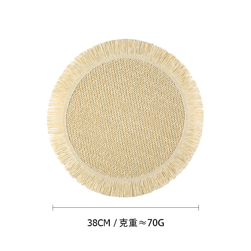 Transfronterizo Amazon almohadillas de mesa ecológicas naturales almohadillas de papel tejido almohadillas de mesa aislamiento térmico almohadillas de tazas almohadillas de decoración