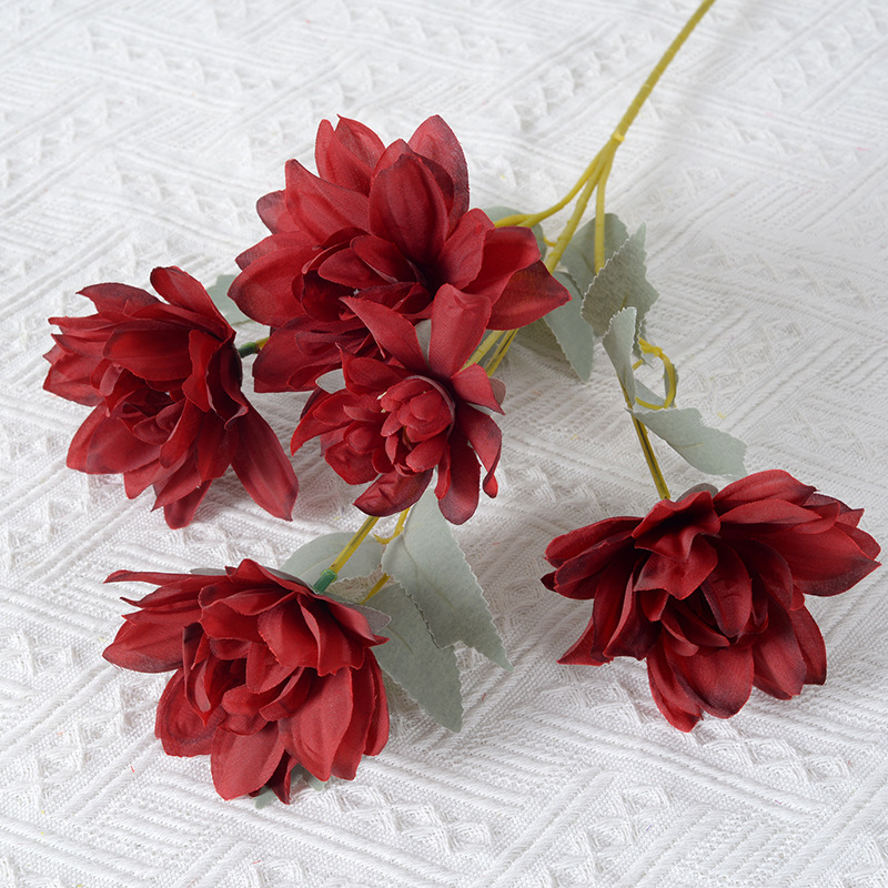 Flores Artificiales, Peonía de 6 Cabezas, Flores Falsas para Decoración de Bodas y Hogar, Arreglos Florales de Seda, Fabricante de Flores, Ramo de Imitación al por Mayor