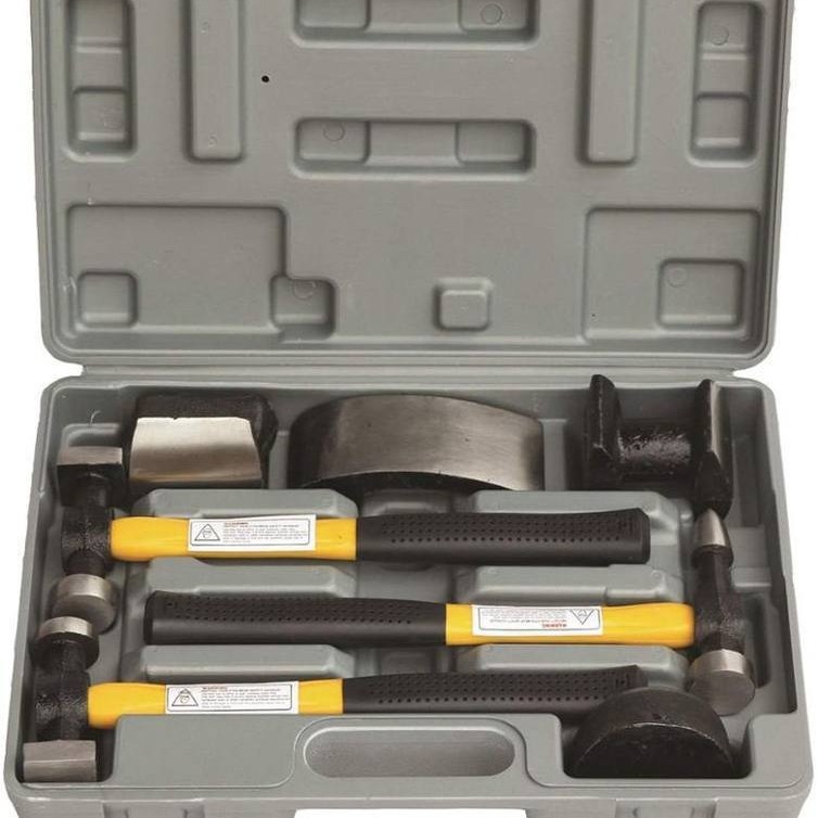 7件套汽车钣金锤套装砂钣锤工具 凹面修复多功能板金整形工具套装