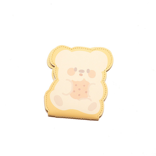 Cute cartoon bear biscuit card holder card holder driver's license set meal card ID holder pu leather bank card credit card holder