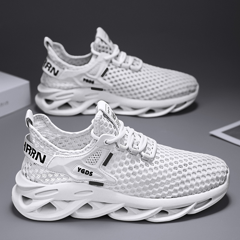 Zapatos deportivos casuales de hombre ventilados huecos zapatos de hombre verano 2025 nuevos zapatos de malla estudiantes 46 tamaño 45 zapatos de moda