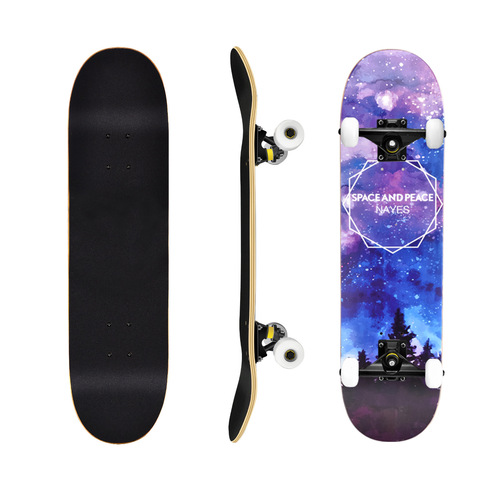 31-inch Maple Concave Skateboard Four-Wheeled Skateboard Professional Beginner Road Adult Dual Kicktail Skateboard 3108