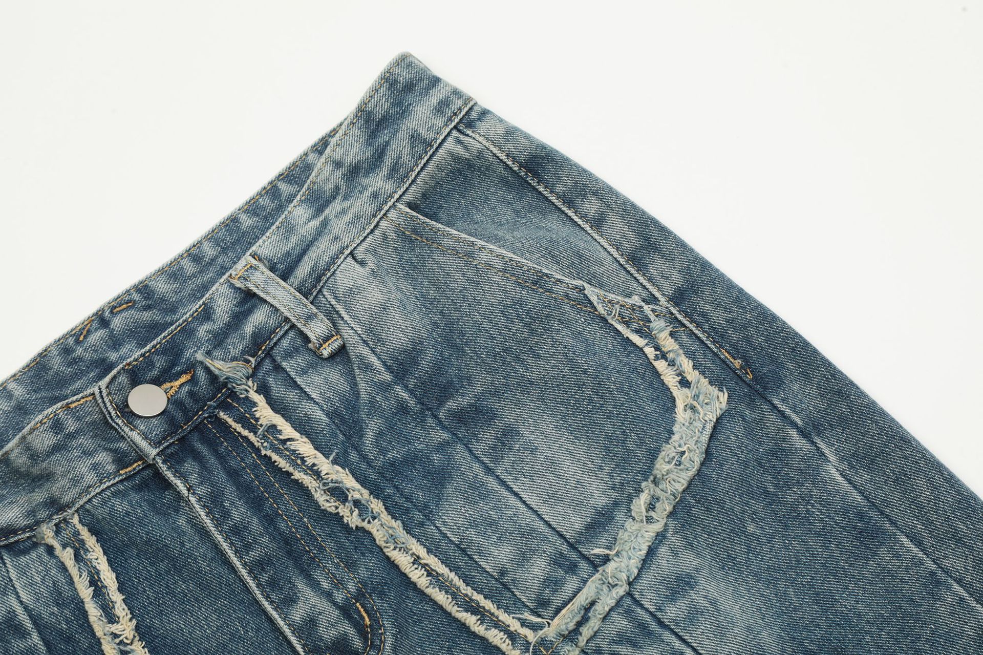 Vêtements pour hommes EONMODISH | Nouveau produit d'automne 2024 Pantalon de cow-boy délavé à l'eau à la mode American High Street_voghion.com