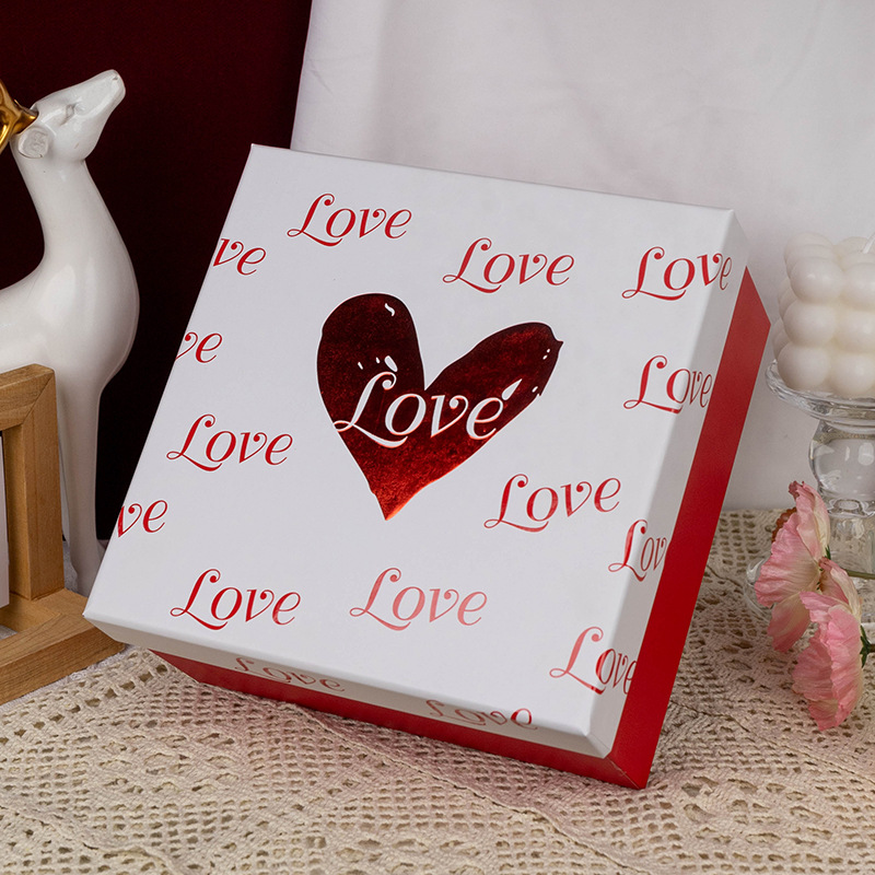 Caja de Regalo en Forma de Corazón para el Día de San Valentín, Caja de Embalaje Roja para Regalo, para Novia, Cosméticos, Lápiz Labial, Fabricante de Tapas, Venta al por Mayor