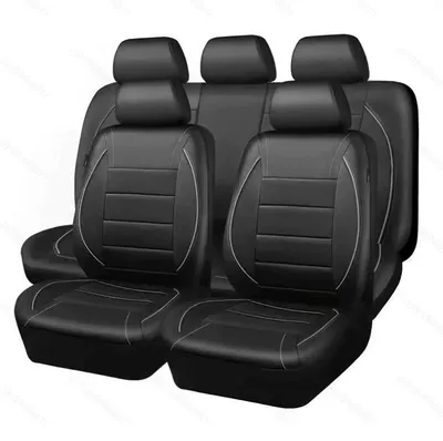 Universal seat cover, with Single-Needle Arc Pull Strap - gray-strip-2-piece-set-single-seat