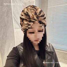 西域风情头巾帽小众女帽春秋光头包头帽少数民族发帽复古月子帽