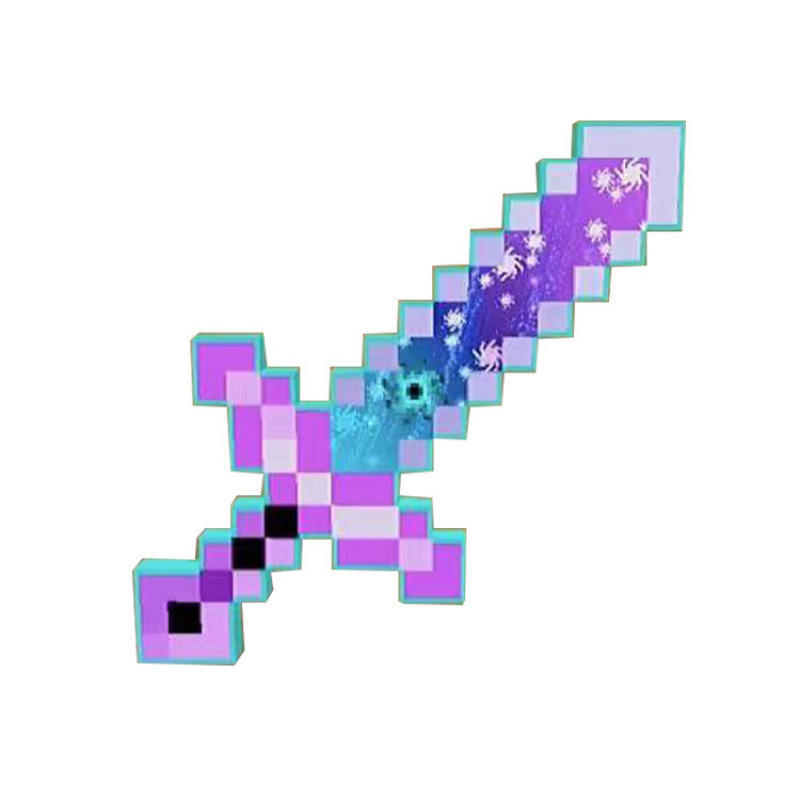 Minecraft 周辺機器泡おもちゃ剣原稿ゲームレンガ石剣武器ピクセルモデル|undefined