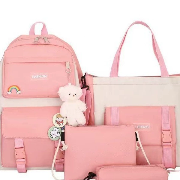 Backpack lightweight, school bag, capacious travel set for traveling, 4 piece set