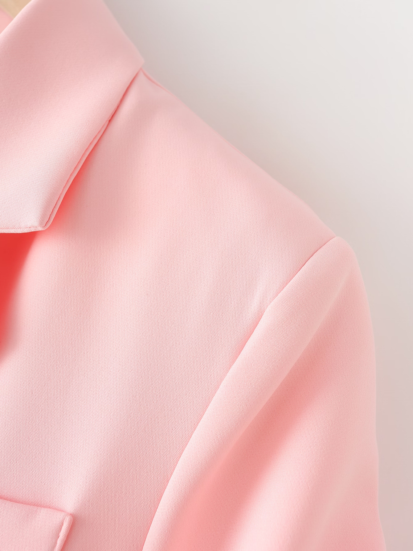 Women's Clothing solid color bow tie cuffs pleated suit jacket casual trousers suit _mkmklike.com