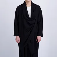 AliExpress 2022, весенне-осенняя ретро длинная повседневная мужская свободная ветровка в китайском стиле, непальский халат, мужская одежда