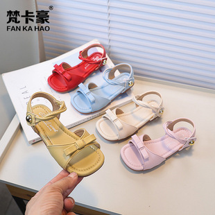 Van Cahao Niche Design French Style Bow Princess Sandals 2025 Summer New Children's Sandals