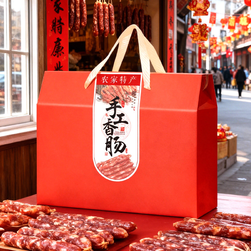 Empty Sausage Gift Box, Cured Sausage Gift Box, Sausage Packaging Gift Box, Handmade Sausage Packaging Box, Gift Box
