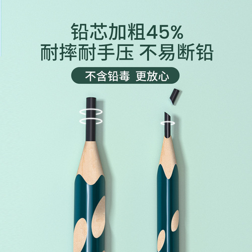 Cat Prince hb hole pens 16 pieces, thick pencils for primary school students, triangle hole pencil set wholesale