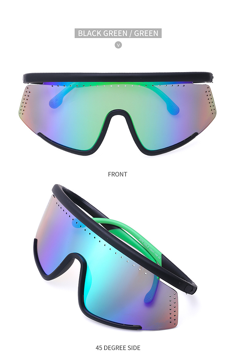 Lunettes Anti-uv Géométriques D'une Seule Pièce Colorées À La Mode En Gros display picture 10