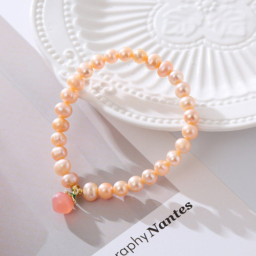 Niche Creative Design Natural Pearl Bracelet/Necklace for Instagram, Minimalist Vintage Baroque Bangle Bracelet, Gift for Girlfriend