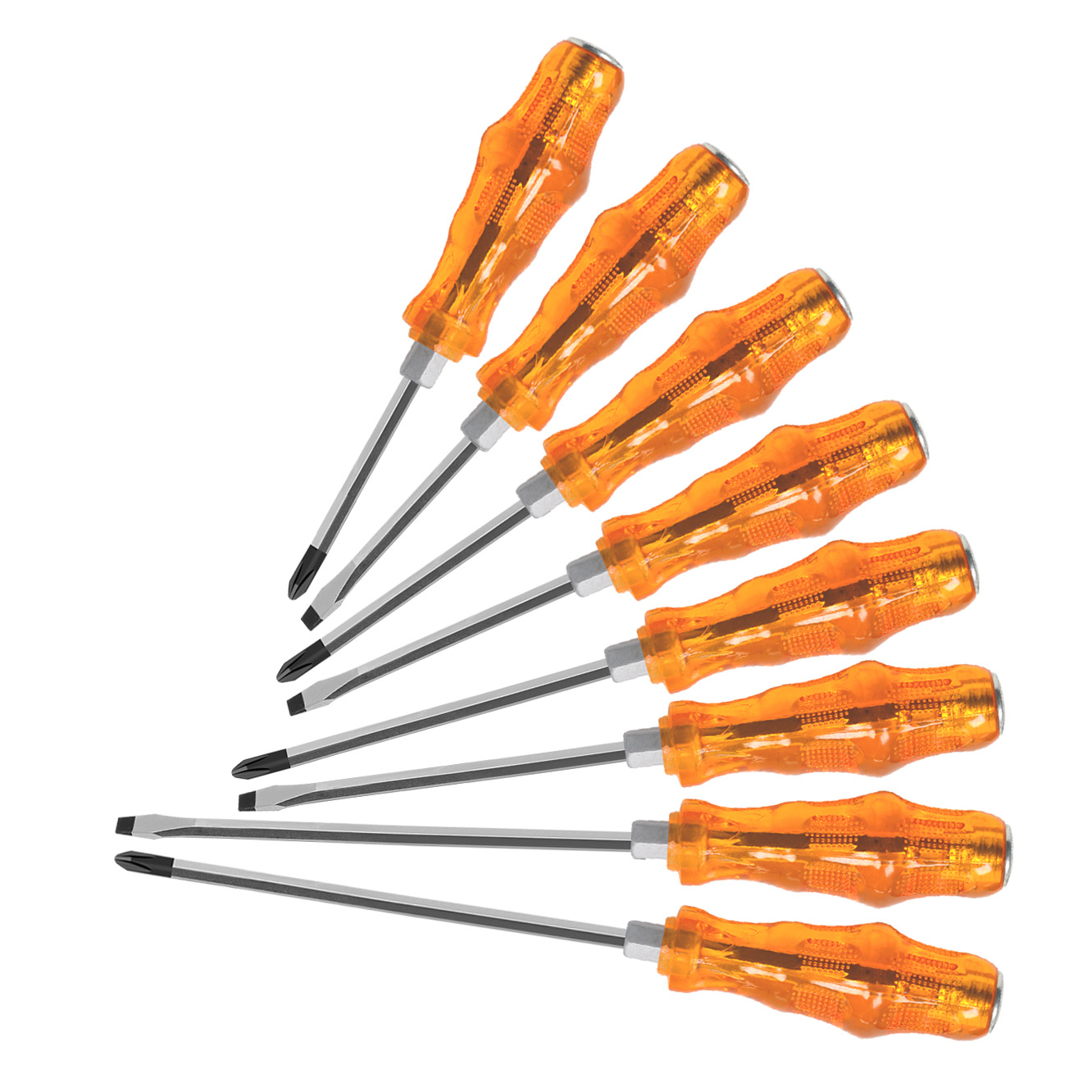 Destornillador perforable de tipo penetrante de pvc transparente, destornillador magnético fuerte de una cruz súper dura