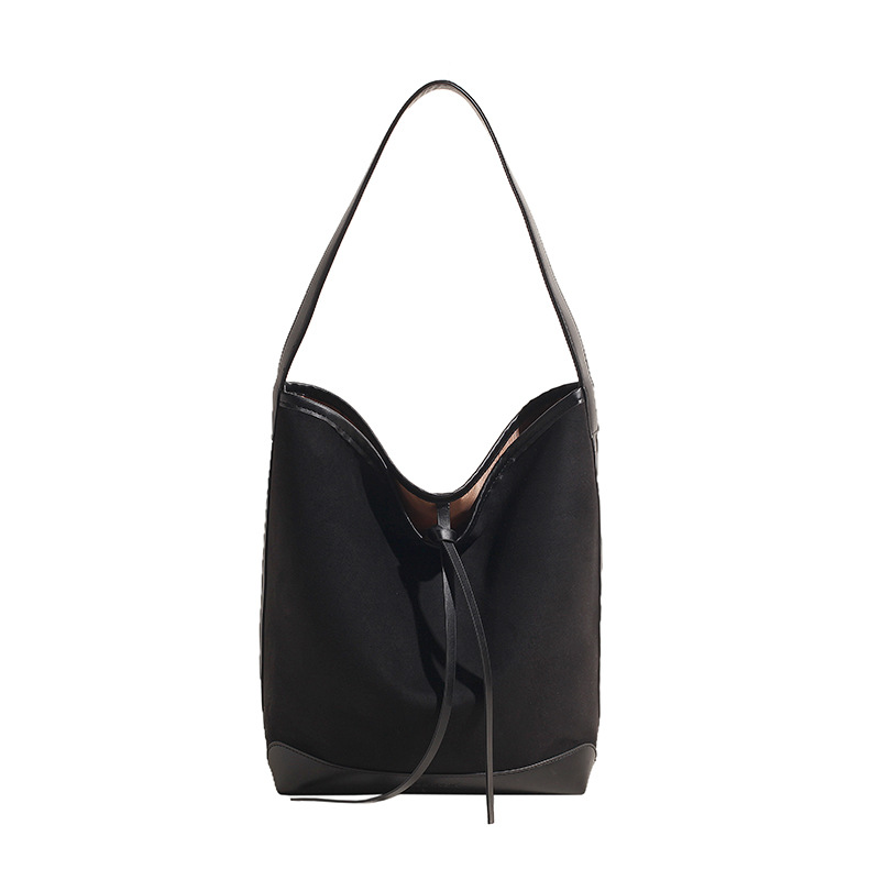 2025 nuevo bolso de brazo de gran capacidad retro bolso de cubo de peluche bolso de hombro simple bolso de moda