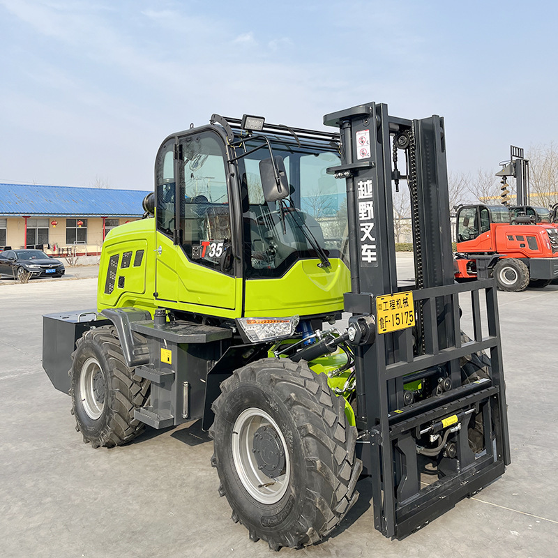 越野叉车3吨5吨6吨一体式山地液压升降燃油叉车 柴油四驱搬运X20