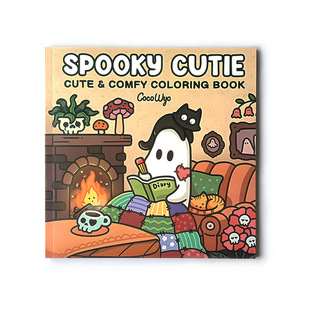 Cross-border New Spooky Cutie Coloring Book Paperback Monster Series Coloring Book