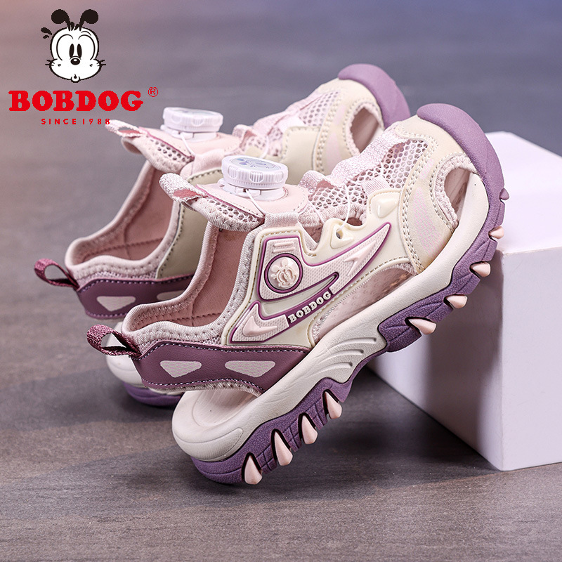 Babudou zapatos para niños sandalias Baotou para niñas 2025 verano nuevo estilo niña antideslizante zapatos deportivos de playa transpirables para niños