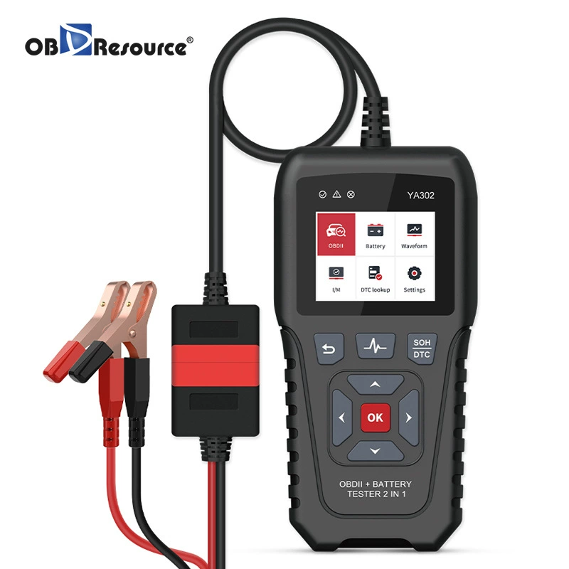 Многофункциональный прибор OBDResourceYA302 2-в-1 для диагностики неисправностей двигателя и измерения внутреннего сопротивления аккумулятора
