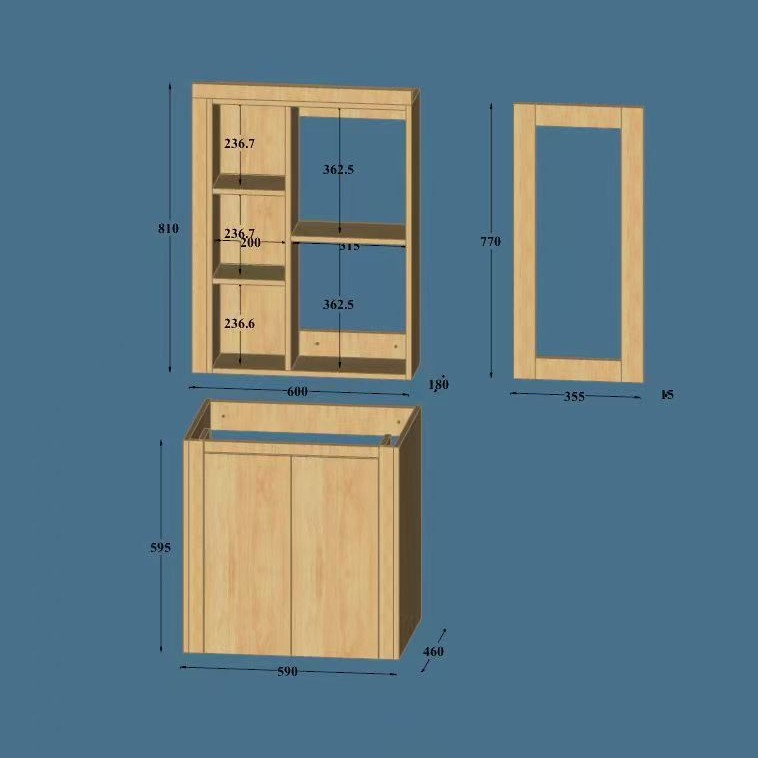 Non-Standard Paint-Free Pvc Bathroom Cabinet Washbasin Main Cabinet Disassembly and Assembly Hotel Apartment Hotel Wall-Mounted Washbasin
