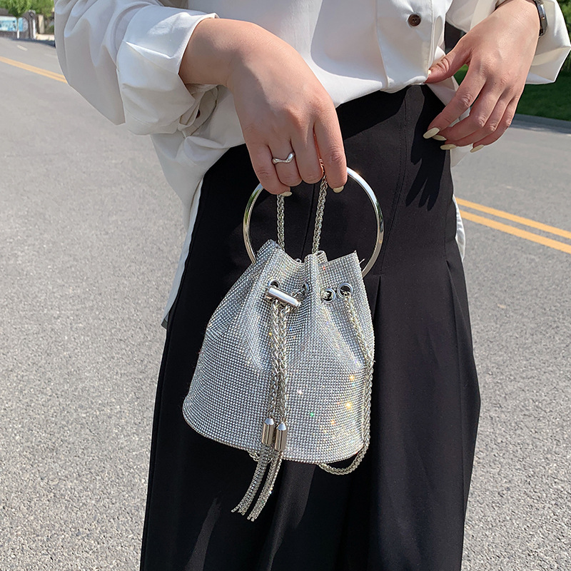 Rhinestone bucket bag voor dames, modieuze handtas en schoudertas_voghion.com