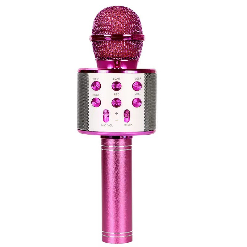 Suministro directo de fábrica 858 micrófono Bluetooth audio integrado K Gebao karaoke infantil práctica de canto teléfono móvil micrófono inalámbrico