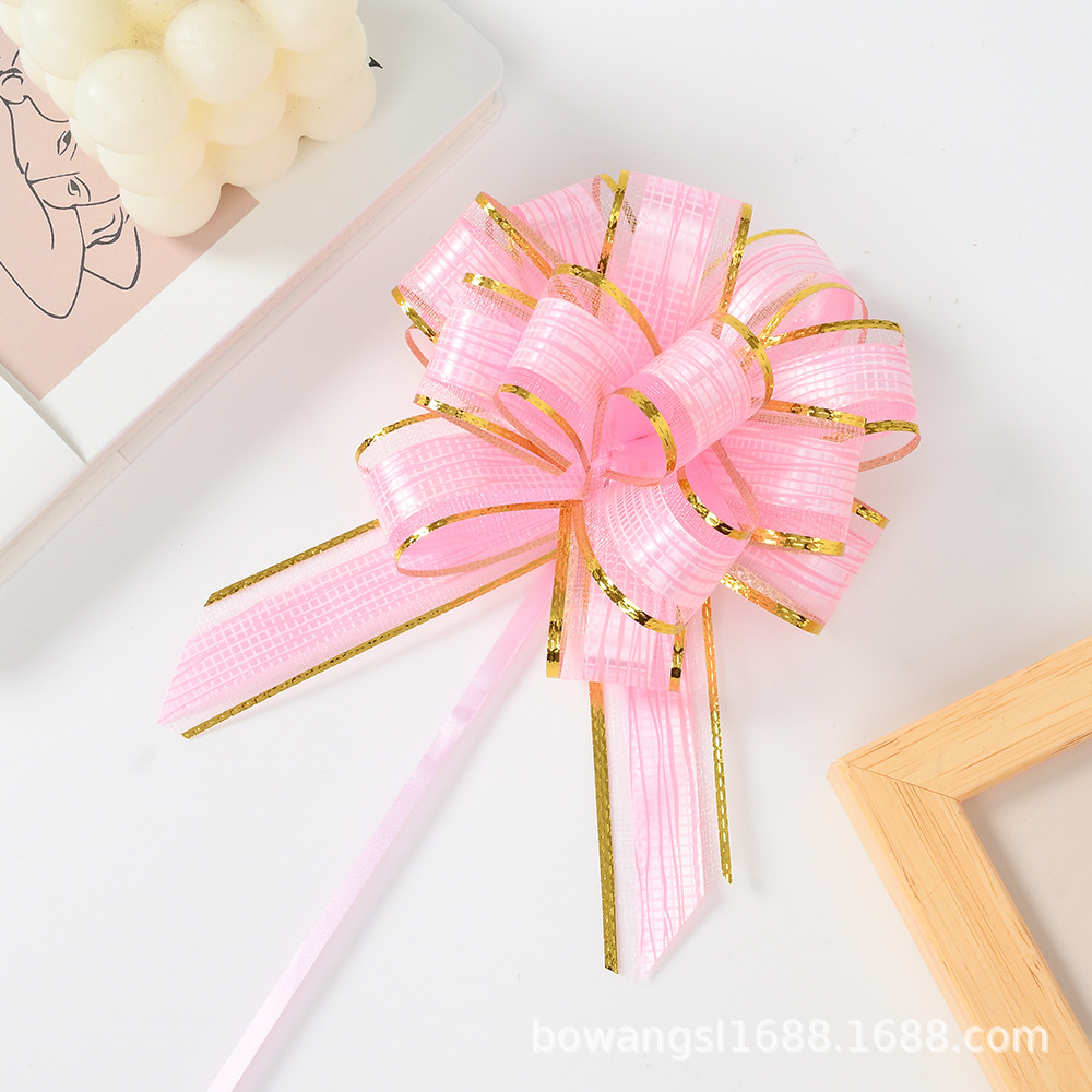 Decoración de regalo de Navidad Año Nuevo caja de regalo embalaje perezoso cinta dibujo flor 30 corteza patrón redondo 8-Sección bola flor