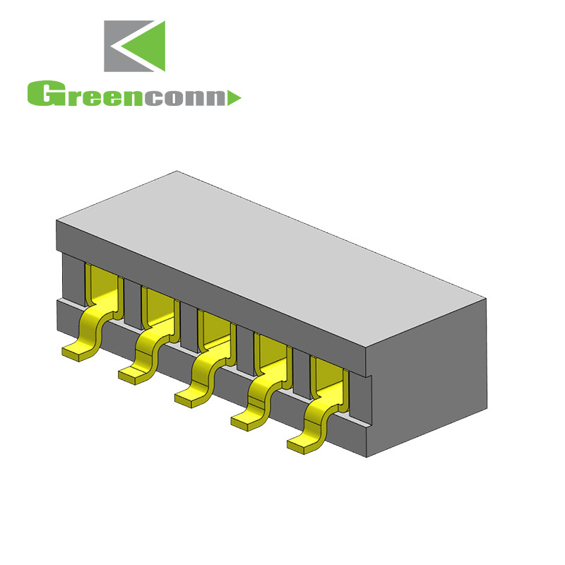 greenconn排母间距1.00mm单排系列2-40pin平行PCB板SMT排母连接器
