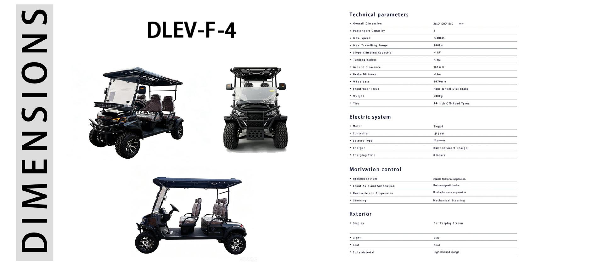 Four-Wheel Drive Electric Golf Cart, 2-Seater, 4-Seater, 6-Seater, Export Quality with 5-Year Warranty, High Horsepower, Long Range for Home Use