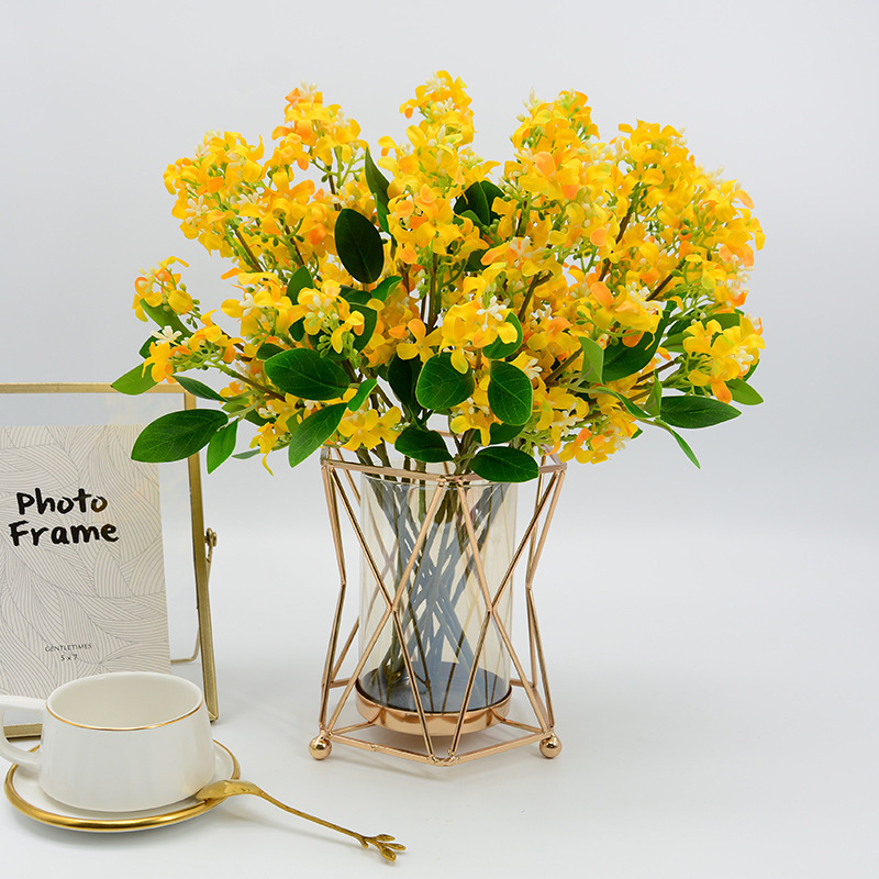 Simulated Osmanthus Branches, Mini Lilac Flowers, Photography Props, Home Living Room Flower Arrangements and Decorations Simulated Osmanthus Branches, Mini Lilac Flowers, Photography Props, Home Living Room Flower Arrangements and Decorations