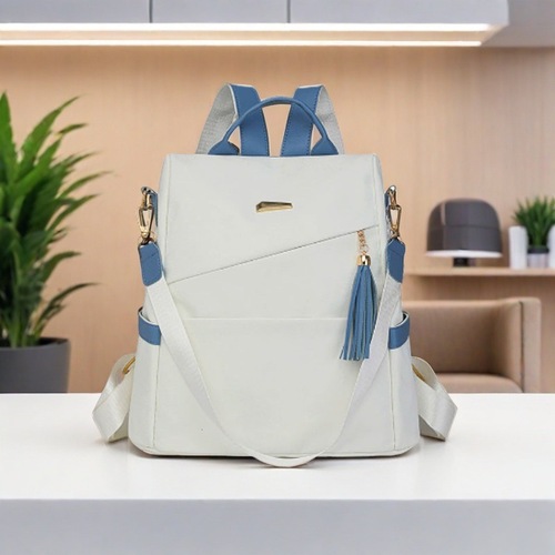 Cross-border simple solid color women's new fashion travel backpack two-in-one women's large capacity casual women's school bag