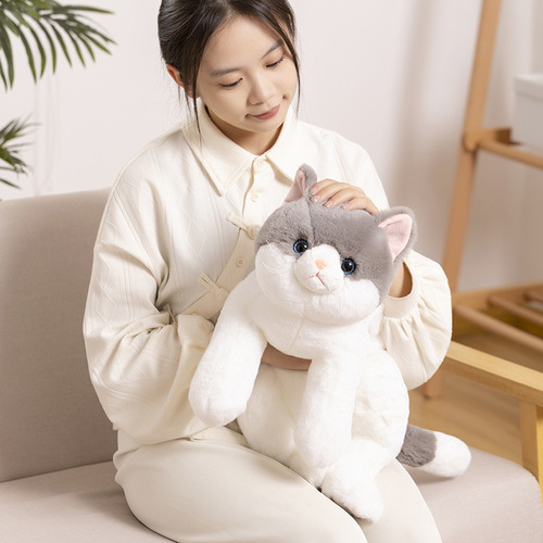 Set Dudu Cute Simulation Cat Doll Plush Toy Pet Kitten Home Car Ornament Children's Gift