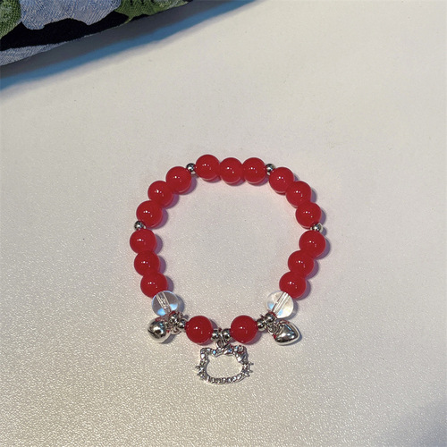 Korean style new cat's eye stone bracelet ins style simple rhinestone cat bracelet sweet and cute versatile bracelet bracelet