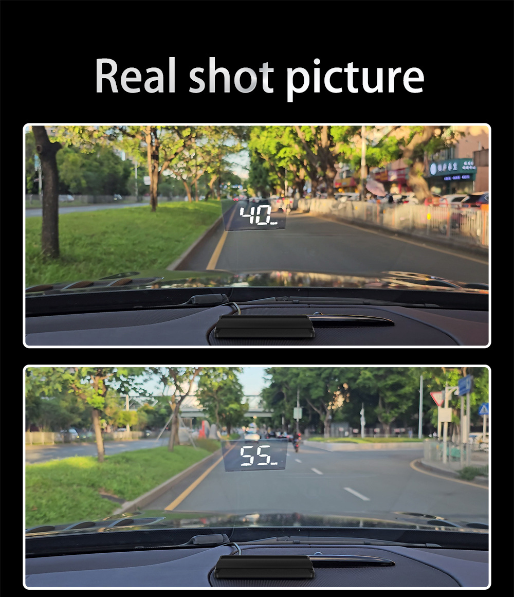 Cross-border W2 universal car HUD head-up display with Beidou satellite, adjustable speed, vehicle speedometer KMH/MPH