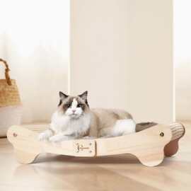 跨境弧式猫抓板猫窝耐磨不掉屑剑麻猫爪板猫窝一体磨爪器猫床沙发