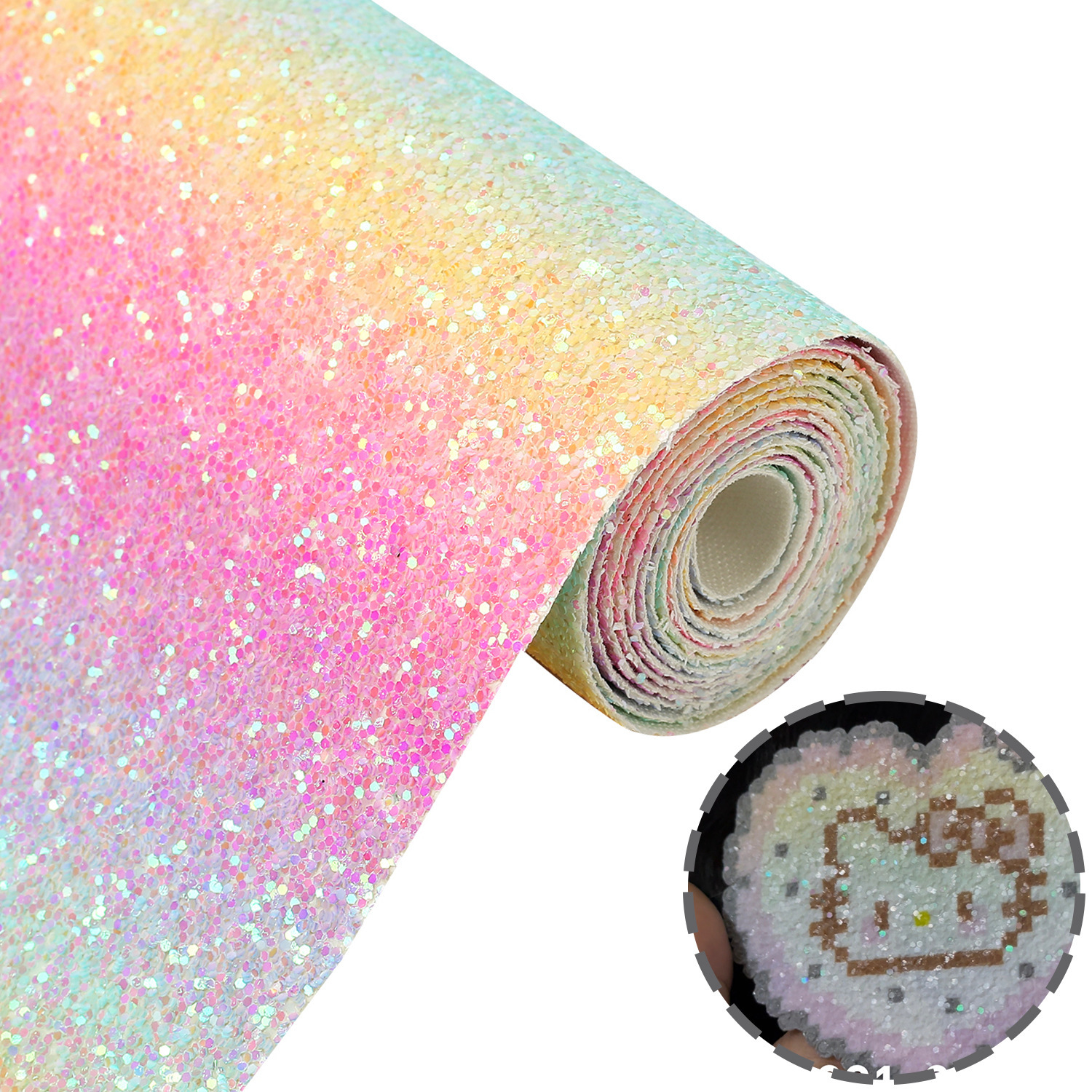 18001#2 rainbow thick flash (dyed)
