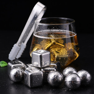 304 stainless steel Ice Cube quick-frozen ice particles ice hockey metal coffee drink whiskey bar wine set football ice particles