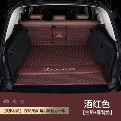 Trunk Mat – ux trunk mat - leather-wine-red-main-cushion-backrest-embroidered-car-logo-stable-fit-other