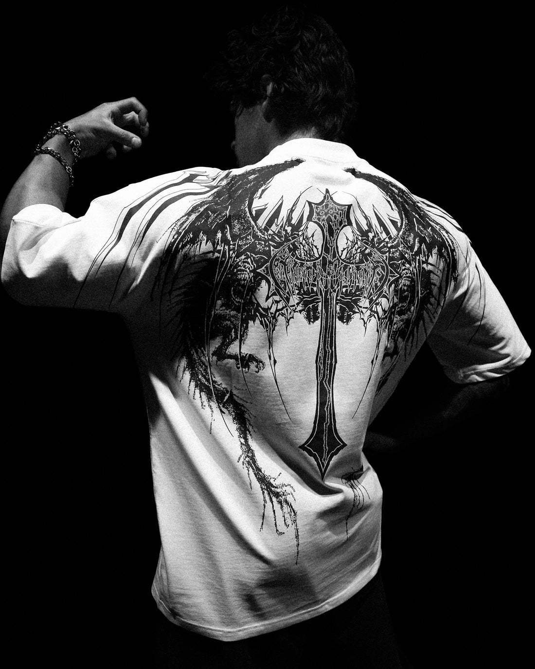 Breathedivinity American Street Fashion Brand Dark Style Loose Fit Plus Size 3D Printed Men's Short-sleeve T-shirt 008_viptrois.com