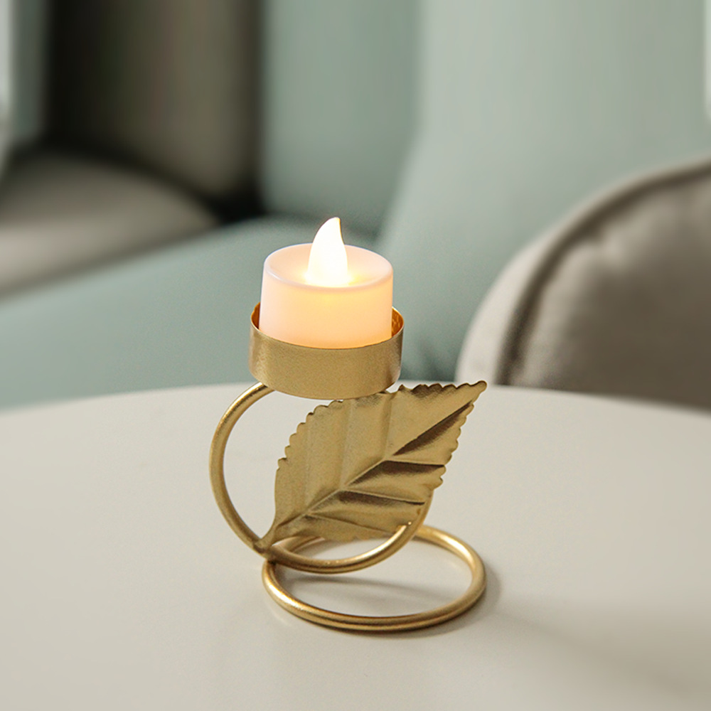 Cross -border candlestick home decoration ginkgo leaf shape…