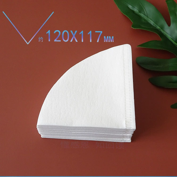 Fan -shaped coffee filter paper 100 U102 coffee filter paper dripping pot cone cones V60 hand -built cup cup coffee machine filter paper bag