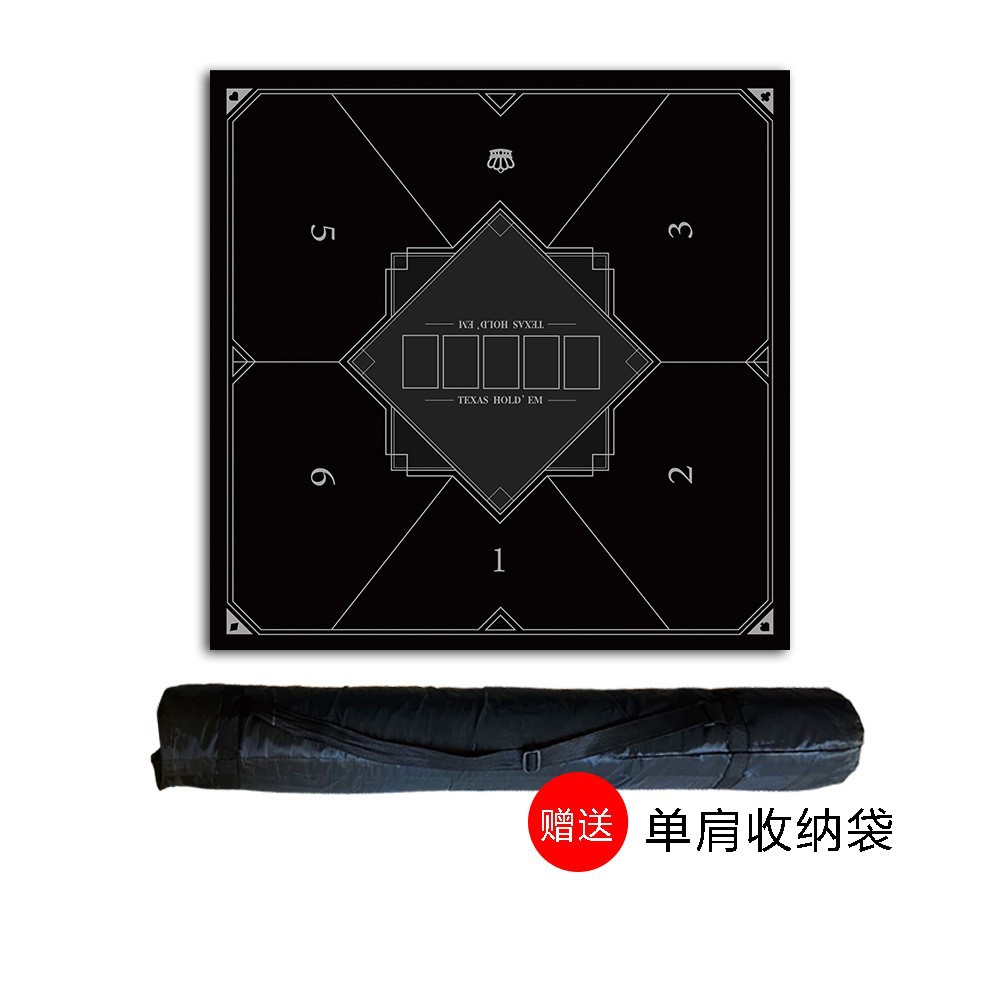 Texas poker estera de mesa Baijia dados paño estera de mesa redonda chip de juego de la tarjeta de Jack Negro alfombra de goma personalización