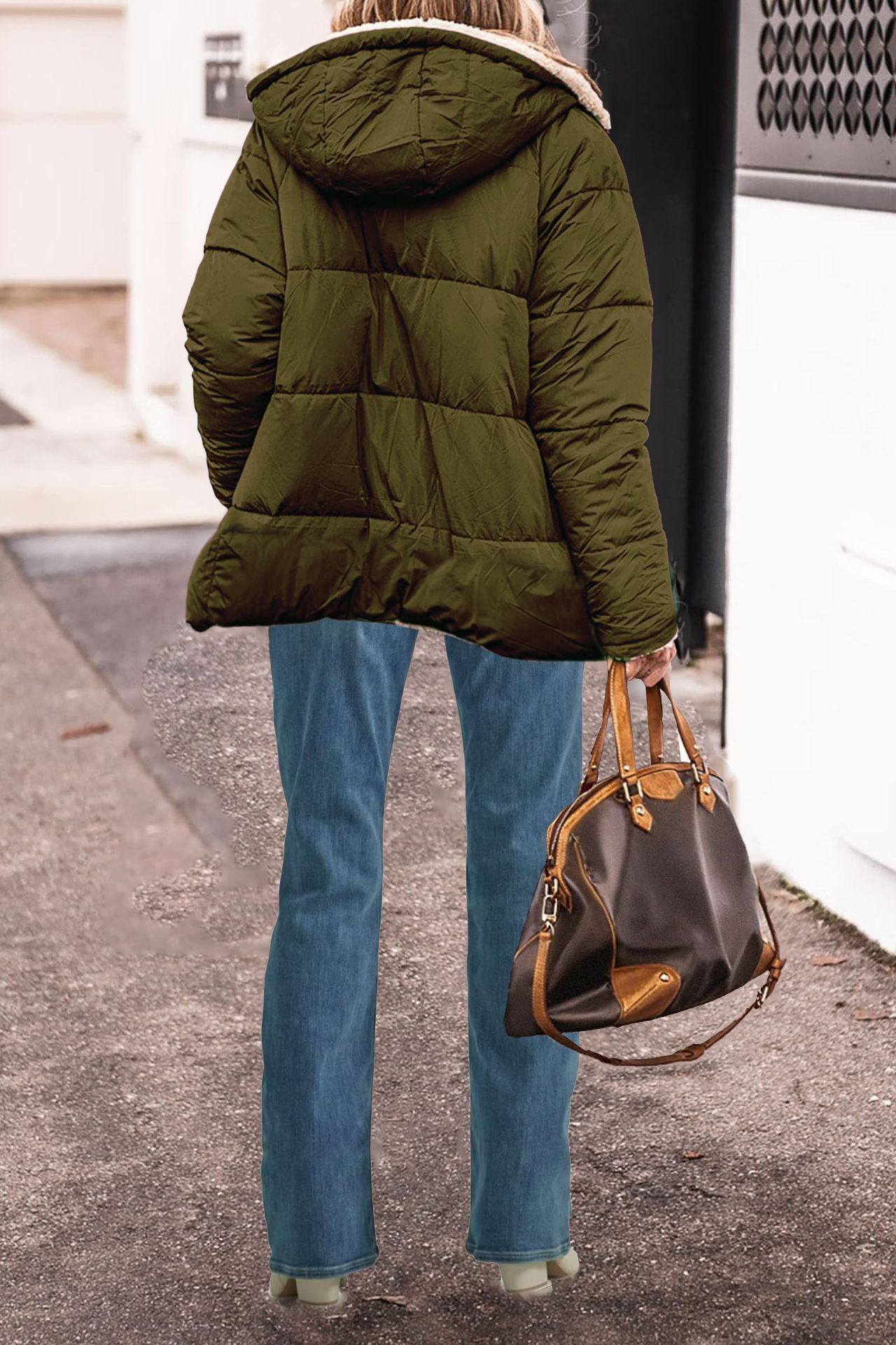 Women's Cotton Coat Hooded Reversible Slim Fit Jacket For Winter_voghion.com