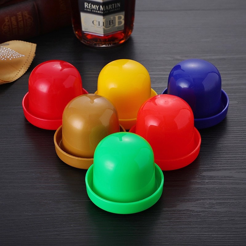 Juego de taza de tamiz de barra de KTV dados de manivela de entretenimiento con soporte inferior tapón de dados de plástico